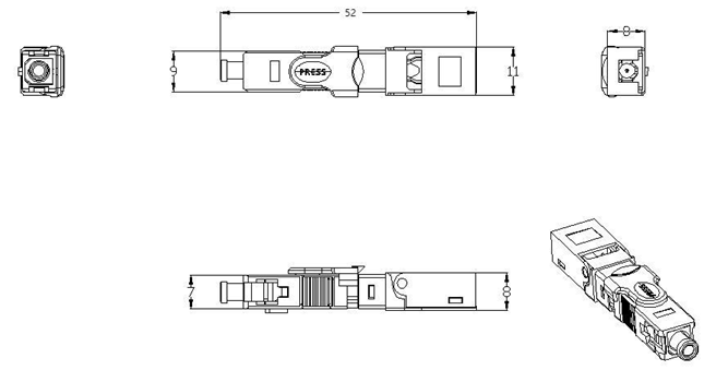 Home network: FTTH home wiring to quickly connect fiber to the desktop.<br/>Wiring inside: Connecting and maintaining optical cable terminals in data centers, workplaces, and other places.<br/>Optical communication engineering is good for situations that need quick deployment, such emergency communications and interim repairs.